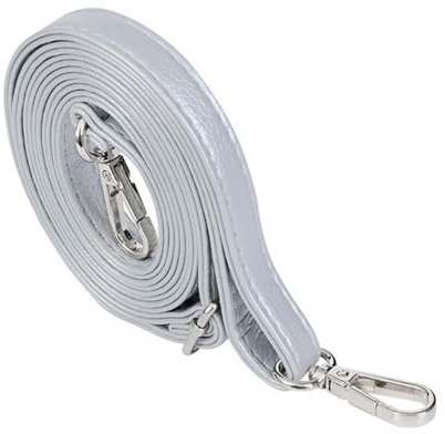 Blausky Verstellbarer PU Schultergurt,Schulterriemen aus Leder,Damen Taschengurte,Taschenband,Umhängetasche Taschenriemen,Damen Zubehör,für Taschen Handtaschen,Silber+Silber,140cm x 1.45 cm