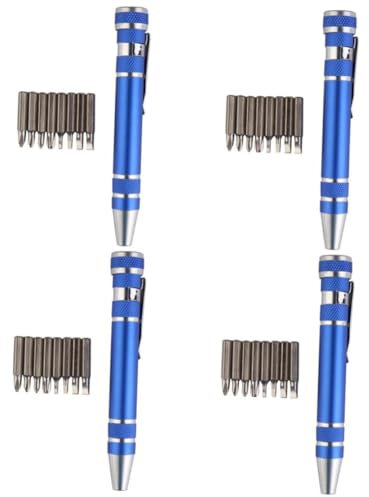SEWOART 4 Piezas 8 1 Destornillador De Pluma De Precisión Kit De Herramientas Para Arreglar Teléfonos Pluma Artilugio El Paquete De Herramientas Informáticas Pluma Destornillador Blue