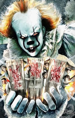 CYQFEZ Jigsaw Puzzle 1000 Pieces Horror Movie It Clowns Posters For Puzzle Home Stress Relieving Game Ft50Qw