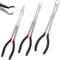 3Pcs 11 Inch Long Reach Hose Grip Pliers Set, Spark Plug Removal & Radiator Hose Clamp Pliers for Narrow Spaces