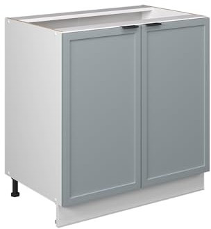 Vicco Küchenschränke Fame-Line, Hellblau-grau, 80 cm mit Regal, ohne Arbeitsplatte