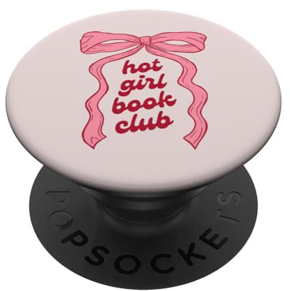 Buchhandlung Preppy Coquette Girly Hot Girl Book Club mit rosa Schleife PopSockets Klebender PopGrip