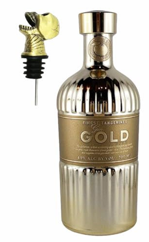 Gold 999,9 Gin + Ausgießer Totenkopf mit Zinklegierung