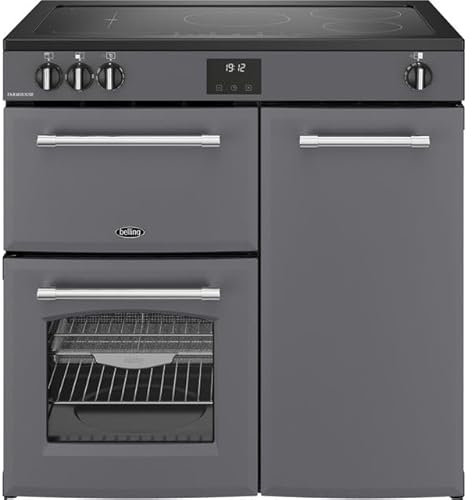 Belling Farmhouse 90Ei 90cm Electric Range Cooker with Induction Hob - Anthracite - A/A Rated
