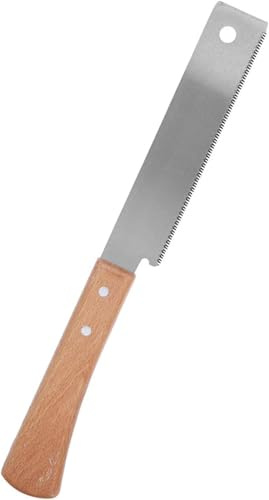 12 Inch Hand Saw, SK5 High Carbon Steel Flush Cut Saw with Beech Handle, Lightweight Tenon Saw for Garden Pruning & Woodworking