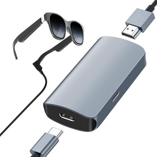 XinYaa HDMI to USB C Adapter, USB C HDMI Adapter with 4K@60Hz Video for Nrea-l Air, Roki-d Air, Thunderbird AR, GRA-WOOW, switch, steam deck, PS4, PS5, display,etc