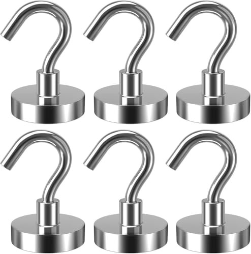 geo-versand Geocaching Neodymium Hooks 32 mm 34 kg Extremely Strong Tool Hanging Magnet Pack of 6