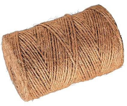 Jute Cord, 3 mm x 100 m Cotton Jute Ribbon for Gardening and DIY, Natural Parcel Cord, Robust Cord for Plant Tying and Crafts