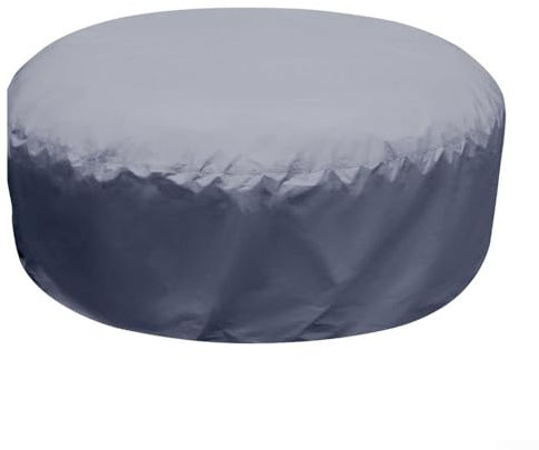 Cubierta redonda para jacuzzi, para piscinas de 215 a 255 cm, dimensiones de lona de 285 cm de diámetro, cobertura completa 210D, resistente a los rayos UV, para jacuzzi al aire libre (gris)