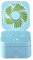 Montesy Ventilador humidificador de aire de escritorio, ventilador de refrigeración cuadrado, ventilador pequeño USB para viajes, hogar, oficina