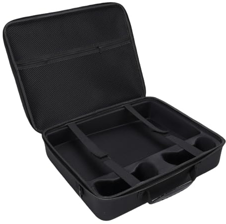 Plyisty Gaming-Konsolen-Hartschalenkoffer, Große Kapazität, Stoßfester Reise-Aufbewahrungskoffer mit Verstellbarem Schultergurt, für Slim-Konsolen-Host-Doppelcontroller (Black)