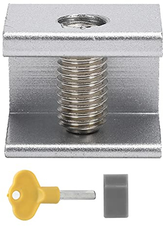 Fenstersicherung Schiebefenster - Sicherheitsschloss, Aluminiumlegierung 1er Set, Silber - Einbruchschutz, bohrfreie Montage, für Fenster und Türen;Kindersicherung