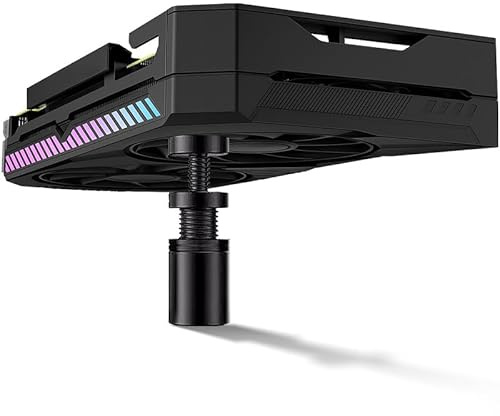 JPudinor Verstellbare GPU-Stützhalterung – Schwarz S (26–50 mm), Magnetische Grafikkartenhalterung mit Silikonauflagen, Anti-Durchhang-Ständer für ATX/ITX-Gehäuse