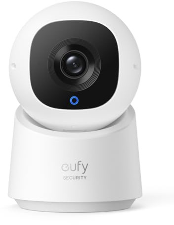 eufy Security Indoor Cam C220, 2K Security Camera with 360° Pan & Tilt | Plug-In Security Indoor Camera with Wi-Fi, Human/Motion AI, Ideal Baby Monitor/Pet Camera/Home Security