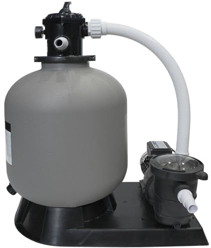 Poolpanda Sandfilteranlage DS 12.000 Pro | 15.600 l/h Pumpleistung | | 9.000 l/h Systemleistung | großer 485 mm Kessel bis 75kg Sand | Pool Sandfilter 32+38 mm | Sandfilterpumpe selbstsaugend