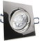 trendlights24 Carree LED Decken Einbaustrahler 5er Set 7W dimmbar 50° 230V GU10 eckig Chrom glänzend - Warmweiß - Einbauleuchte schwenkbar