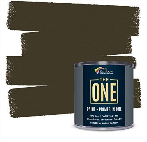 THE ONE All-In-One Paint & Primer - Brown Matte, 2.5 L | Multi-Surface 1 Coat Formula | Easy Indoor & Outdoor Decorating for Home & Garden Walls, Floors & Furniture | Durable, Water-Based & Low VOC