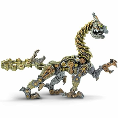 Safari Ltd. Steampunk-Drachenfigur | 7“ Detaillierte Modellfigur | Ungiftig und BPA-frei | Für Kinder ab 4 Jahren geeignet