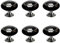 sourcing map 6pcs Ceramic Knobs Vintage Knob Drawer Pull Handle Furniture Door Cabinet Cupboard Wardrobe Dresser Decorative Gold Circle Black