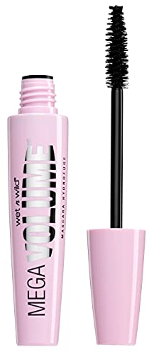 Wet n Wild, Mega Volume Mascara, volumenverdichtende Wimperntusche, Fasern-Spiral-Applikator und Quick-Loading-Formel für maximales Volumen, angereichert mit Vitamin-E, Very Black
