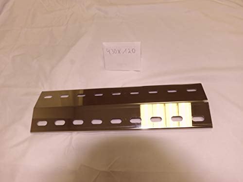 Lot de 3 diffuseurs de flamme en acier inoxydable pour barbecue à gaz - 430 mm x 120 mm