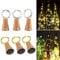Toifucos Solar Wine Bottle Lights, 6 Pack 20 LED Waterproof Copper Cork Shaped Lights Firefly String Lights for DIY Wedding Party Outdoor, Holiday, Garden, Patio Pathway Decor, Warm White