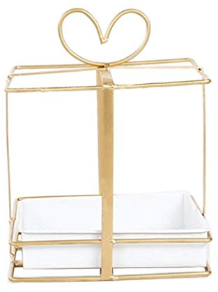 Tubayia Metall Blumenkorb Blumenständer Tischdeko für Hochzeit Weihnachten Party (Rechteck)