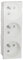 Schneider Electric - Unica - prise triple 2P+T - FR - spéciale goulotte - Blanc - méca seul - NU307918T