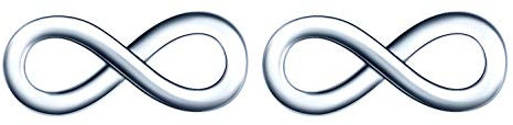 MicLee Modisch Unendlichkeit Zeichen Infinity Ohrstecker 925 Sterling Silber Damen Ohrringe Ohrschmuck mit Geschenkbeutel,Super Weihnachten Geschenk