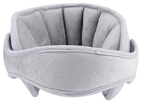 DEWIN Kopfstütze Auto Kinder, Kinderkopfstützen Auto Kopfstütze Kissen Schlafkopf Stützkissen Befestigungsband für Kinder Baby, Grau