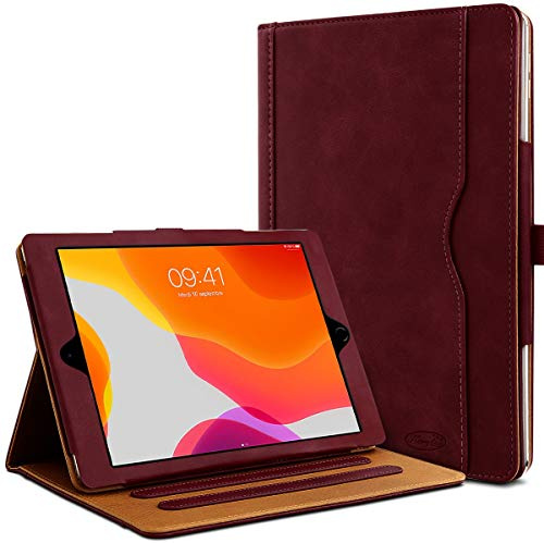 Karylax - Étui Housse de Protection Intégrale pour Tablette Apple iPad 10.2 Pouces (iPad 9ème/8ème/7ème Génération), Housse Support pour iPad 10.2 2021/2020/2019 - Bordeau