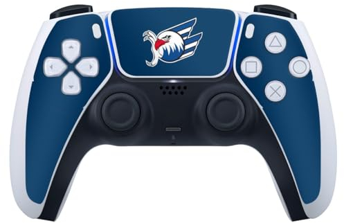 DeinDesign Skin kompatibel mit Sony Playstation 5 Controller PS5 Folie Sticker Eishockey Logo Adler Mannheim