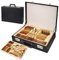 Juego de 72 piezas Vajilla de acero inoxidable 410 Acero inoxidable Grado alimenticio Cuatro piezas principales Cuchillo Tenedor Cuchara Maleta Caja de regalo Juego-dorado