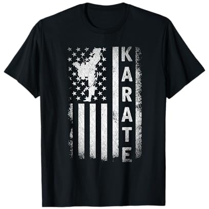 America Flag Japan Martial Arts Ninja Gift Karate T-Shirt