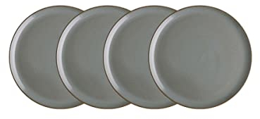 BUTLERS Teller Ø23cm 4er Teller Set NATIVE Steinzeug Geschirr | Kuchenteller Frühstücksteller Speiseteller Essteller | Modern & Natürlich | Mikrowellen- & spülmaschinenfest