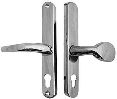 WP WindowParts Original Lever/Pad Inline Door Handle to Suit Fullex Locks 68mm PZ Centre - Universally Handed (Chrome)