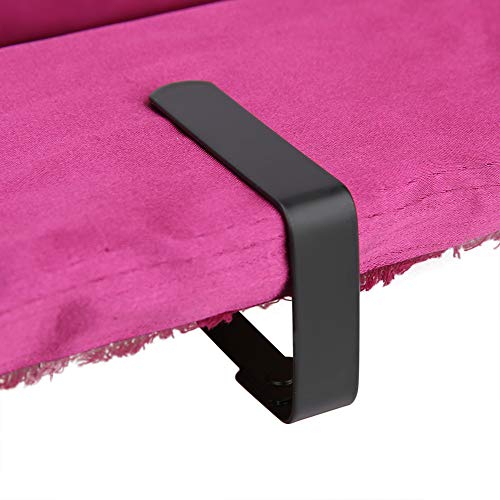 Yosoo Health Gear Pinces à Nappe 4pcs, Pinces à Nappe en Acier Inoxydable Antidérapantes, Pinces pour Table de Pique-Nique, Noir