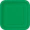 Unique- Piatti Ecologici Quadrati di Carta-18 cm-Colore Verde Smeraldo-Confezione da 16, Emerald Green, pack of 16, 31860EU
