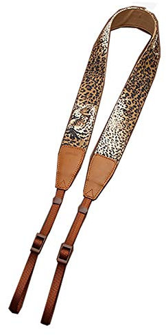 JTRHD Camera Sling Shoulder Strap Denim Leopard Print Slr Digital Camera Strap Universal Type Adjustable Fit (Color : Yellow, Size : 120x3.9cm)