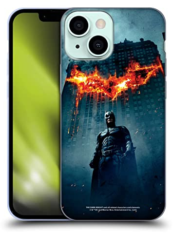 Head Case Designs Offizielle The Dark Knight Batman-Plakat Wichtige Kunst Soft Gel Handyhülle Hülle kompatibel mit Apple iPhone 13 Mini