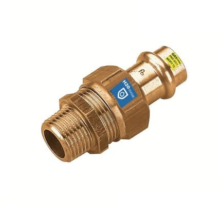 Sanpro Pressfitting Übergangsverschraubung Außengewinde, Größe V 22-1' (Kupfer Gas Wasser Trinkwasser Heizung Sanitär Fittings Fitting Kupferleitung)