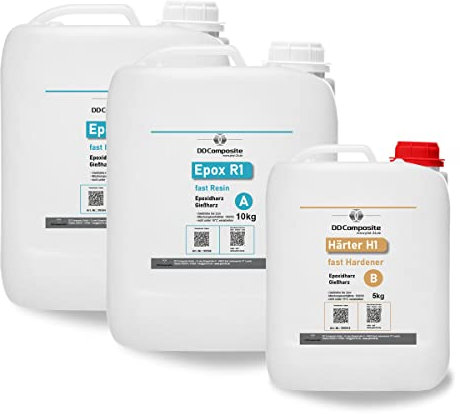 DD Composite Epoxidharz Gießharz R1 H1 fast Resin Gießhöhe 0-2cm glasklar Kunst Schmuck Design Handwerk Kunstharz Countertops River-Table