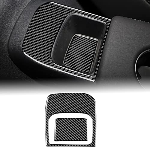 KUNGKIC Kohlefaser Auto-Heckstaukasten Abdeckung Aufbewahrungsbox Aufkleber Innenbereich Dekorativ Compatible with Toyota Supra GR A90 A91 MK5 2019-2022 Zubehör(Schwarz)
