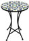 INDA-Exclusiv Schöner mediteraner Mosaik Tisch Stern Design Mosaiktisch Gartentisch Gartenmöbel Bistrotisch 60 x 70cm