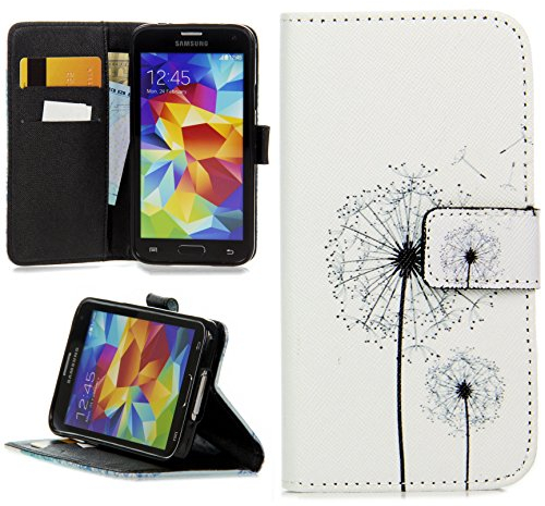 Handy Lux® Schutz Hülle Tasche Kartenfächer Flip Case Etui Cover Involto Motiv Design Hülle BookStyle für Apple iPhone 14 Pro Max - Pusteblume