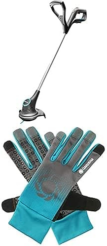Akku-Trimmer SmallCut 23/18V P4A ohne Akku: Rasentrimmer mit 230 mm Schnittkreis(14072-55) + Garten- und Pflegehandschuh 7/S: Gartenhandschuhe für anspruchsvolle Garten- und Pflanzarbeiten (11500-20)
