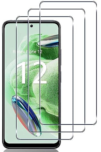 Genérico 3x Protector de Pantalla Cristal Templado compatible para Xiaomi Redmi Note 12 Pro Vidrio Antigolpes