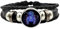Facynde Constellation Lederarmband Verstellbares Punk-Armband Perlen Multilayer Geflochtenes 12 Sternzeichen Armband, Skorpion Handgewebtes Schwarzes Leder Armband, Mit Leuchtendem