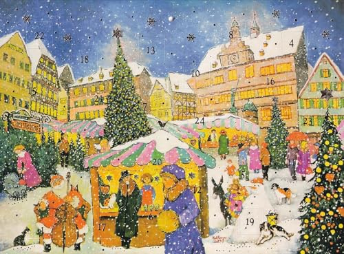 chemstickattack Nostalgischer Adventskalender Tübingen aus Karton zum aufhängen A4