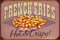 Geroclonup Metall-Blechschild mit Aufschrift French Fries Hot & Crispy, Vintage-Kunst-Poster, Wanddekoration, 14 x 20 cm